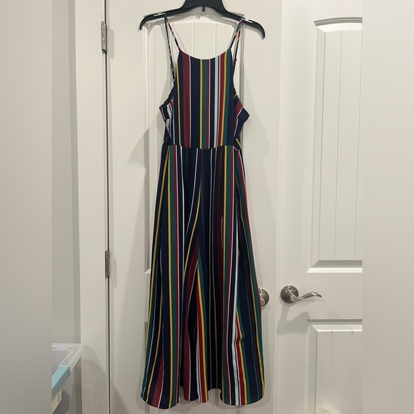 Wrangler Women’s Multicolor Striped Jumpsuit Size Large - Picture 1 of 6